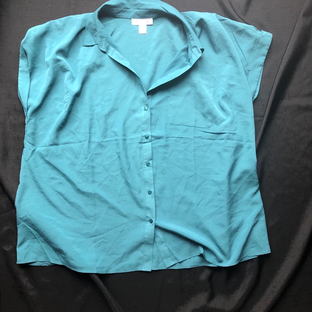 Teal Maternity blouse